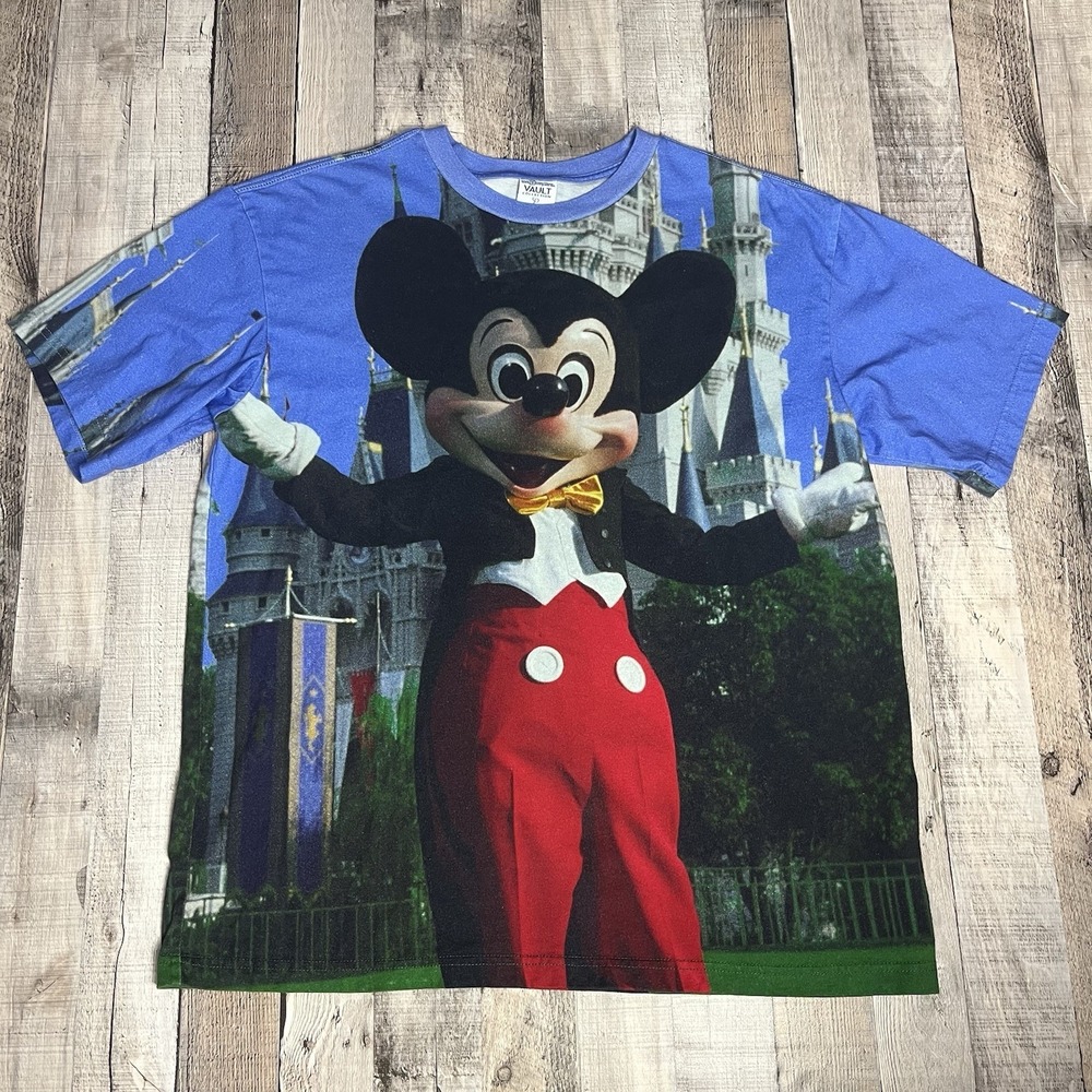 Mickey Mouse Shirt Large All Over Print AOP Walt Disney World Vault Collection